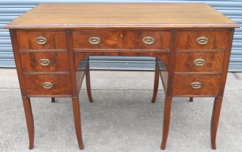 Edwardian Mahogany Kneehole Writing Desk