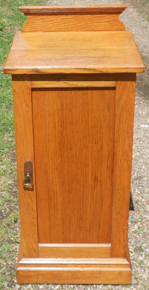 Edwardian Oak Bedside Cabinet
