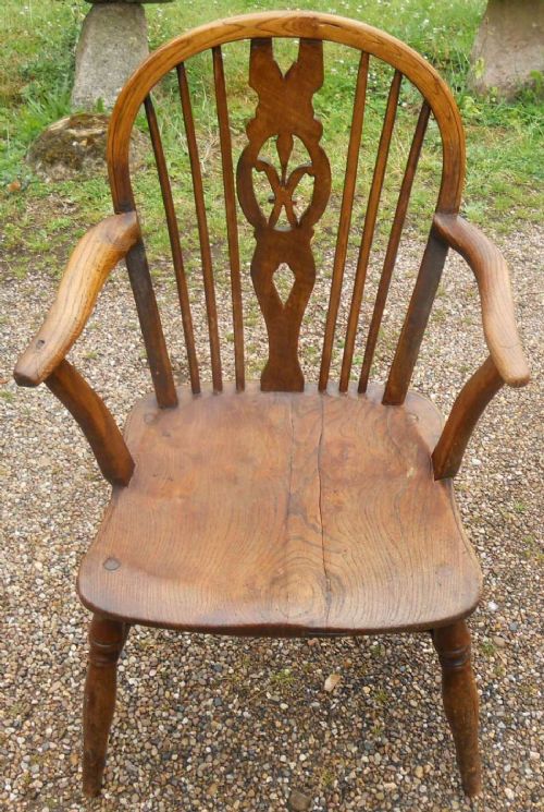 Georgian Windsor Elm Kitchen Armchair
