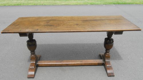 Antique Style Oak Refectory Dining Table
