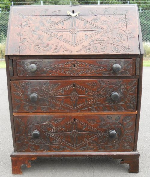 Georgian Small Oak Writing Bureau