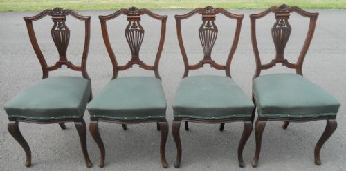 Set of Four Edwardian Mahogany Dining Chairs
