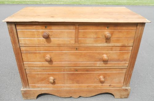 Edwardian Stripped Satin Walnut Chest of Drawers