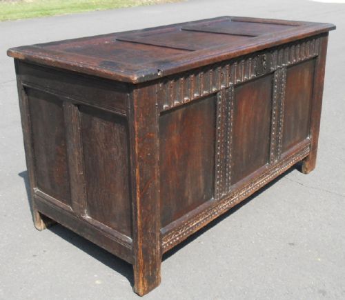 ANTIQUE OAK BLANKET CHEST - ADDITIONAL PHOTO 8