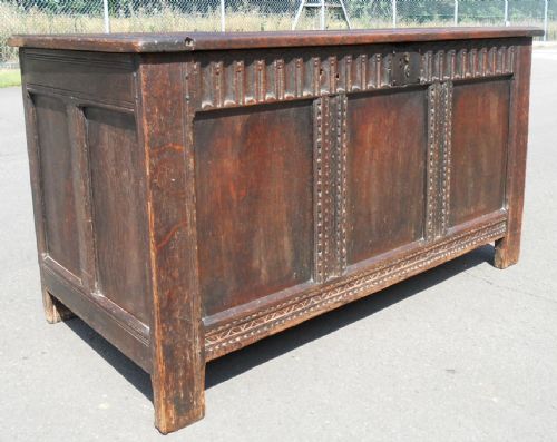 ANTIQUE OAK BLANKET CHEST - ADDITIONAL PHOTO 9