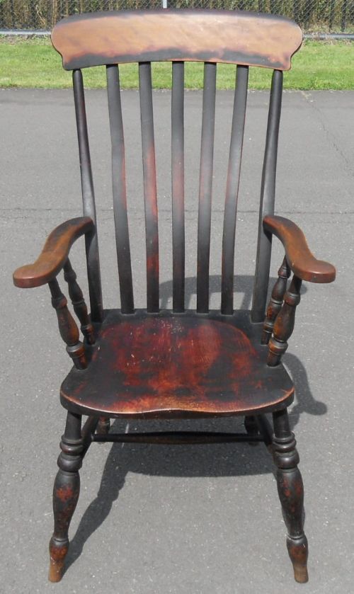 Victorian Windsor Lathback Kitchen Armchair