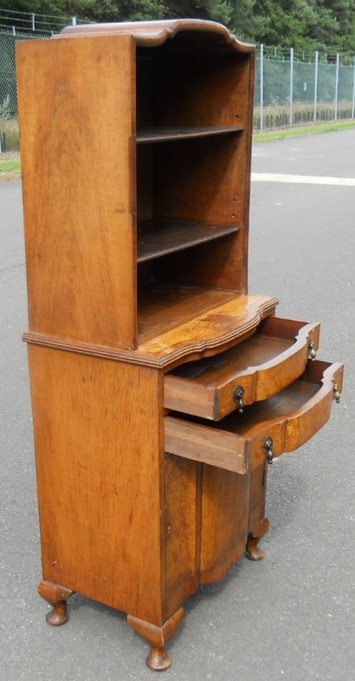 fig 1. Small Walnut Bookcase Cabinet