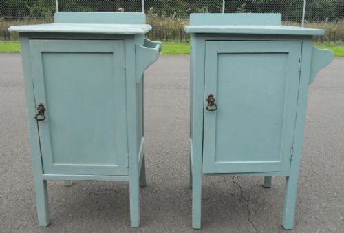 Pair Painted Edwardian Bedside Cabinets