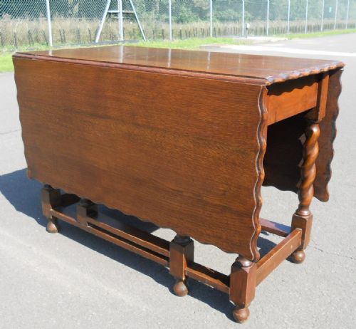 Large Oak Dropleaf Gateleg Dining Table
