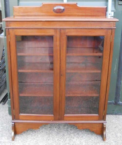 Edwardian Mahogany Cabinet Bookcase