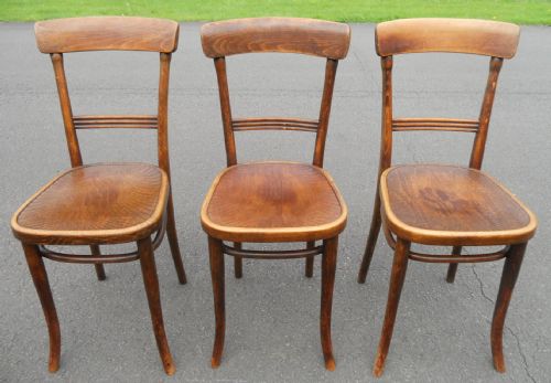 Three Bentwood Cafe Chairs by Thonet