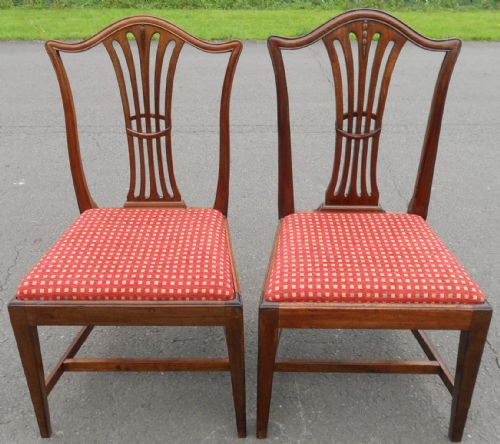 Pair Georgian Mahogany Dining Chairs