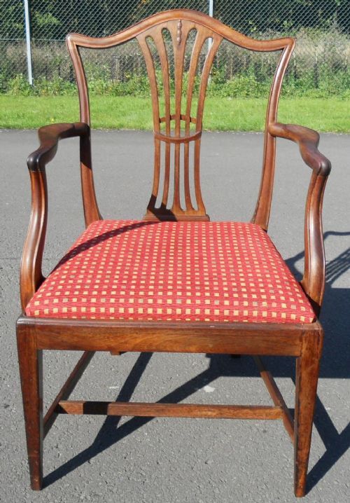 Georgian Mahogany Carver Armchair