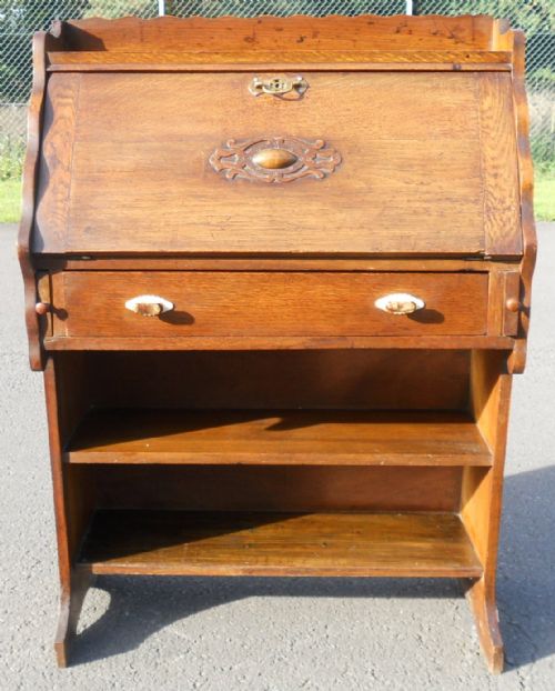 Narrow Oak Writing Bureau