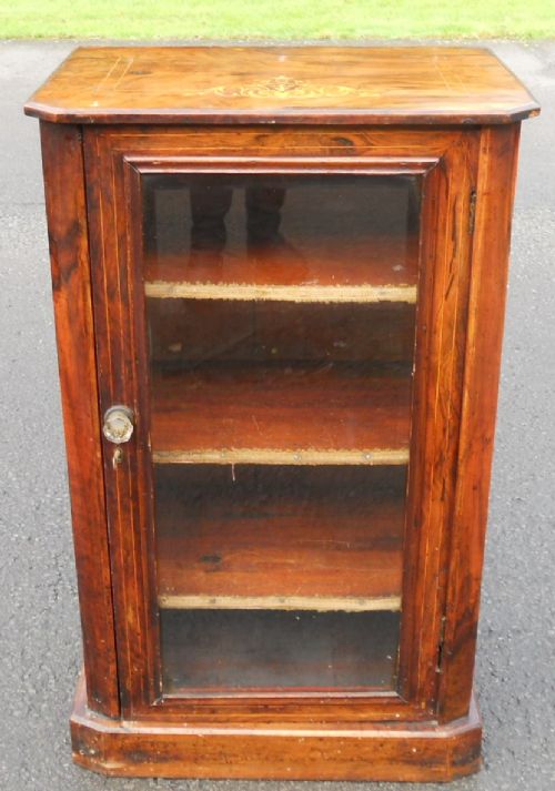 Victorian Inlaid Burr Walnut Music Cabinet