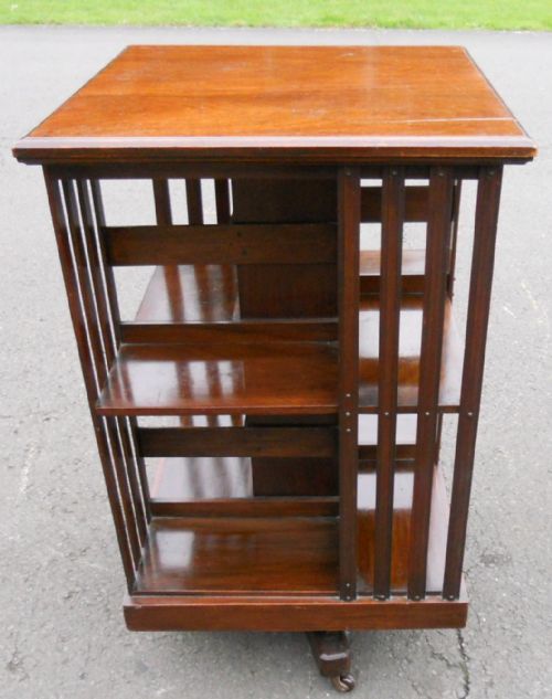 Edwardian Mahogany Revolving Bookcase