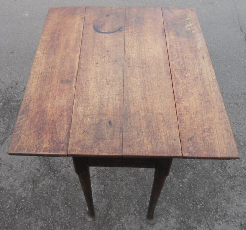 Georgian Oak Dropleaf Pad Foot Dining Table