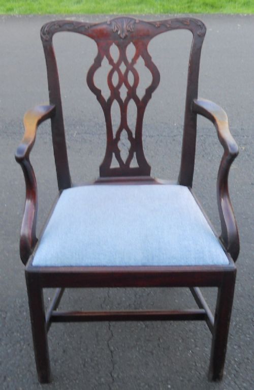Georgian Mahogany Carver Armchair