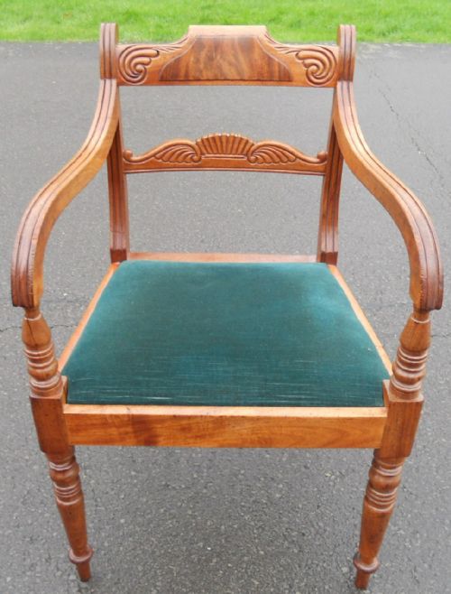 Regency Mahogany Carver Desk Armchair