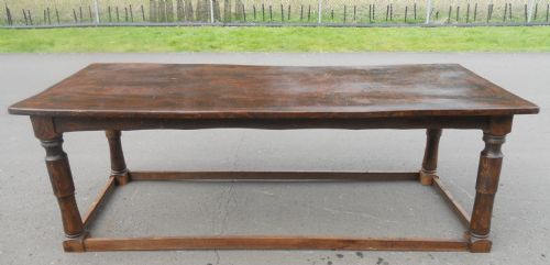 Large Oak Refectory Dining Table to Seat Ten
