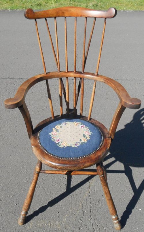 Art Nouveau Stickback Armchair