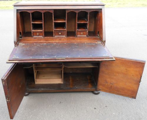 JACOBEAN STYLE DARK OAK BUREAU BOOKCASE - ADDITIONAL PHOTO 4