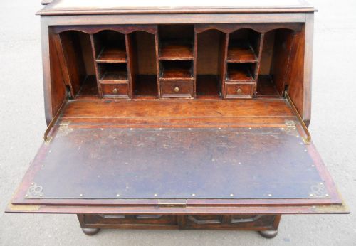 JACOBEAN STYLE DARK OAK BUREAU BOOKCASE - ADDITIONAL PHOTO 12