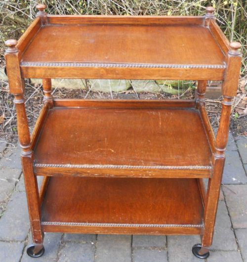 Oak Three Tier Tea Trolley