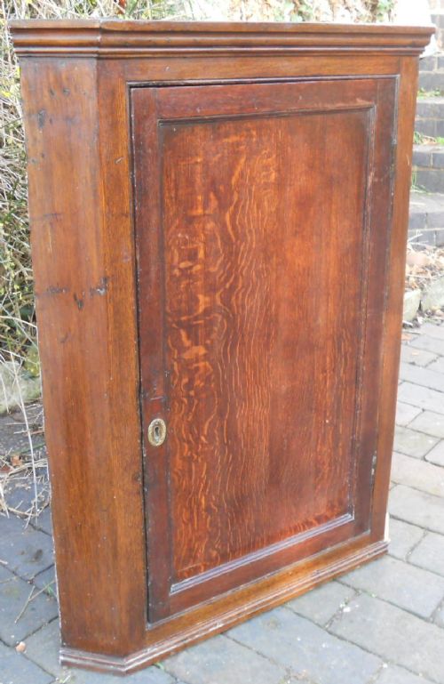 Georgian Oak Hanging Corner Cupboard