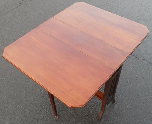 EDWARDIAN MAHOGANY DROPLEAF SUTHERLAND COFFEE TABLE - ADDITIONAL PHOTO 5