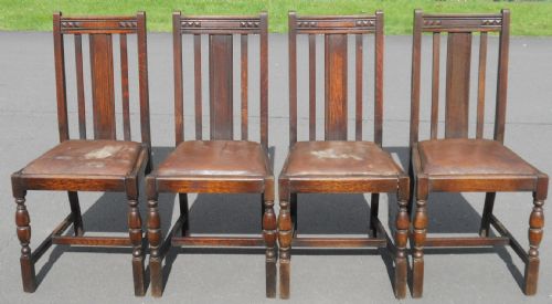 Set of Four Highback Dining Chairs