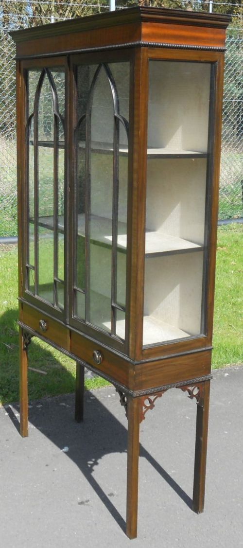 fig 1. Edwardian Mahogany China Display Cabinet