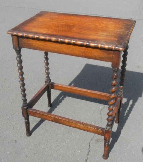 Oak Barley Twist Occasional Table