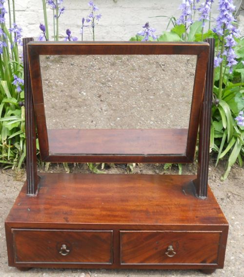 Georgian Mahogany Small Toilet Mirror
