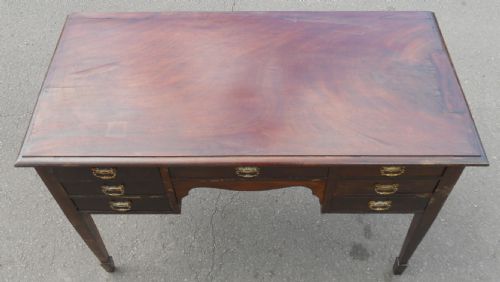 fig 1. Edwardian Mahogany Kneehole Desk