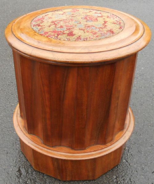 Victorian Round Mahogany Commode Seat