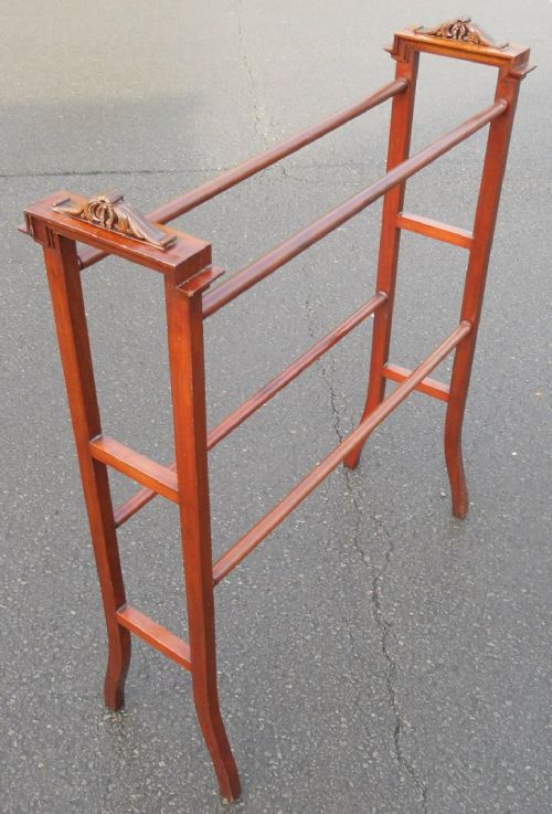 Edwardian Mahogany Towel Rail