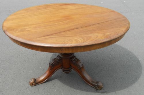 Victorian Round Pedestal Mahogany Dining Table