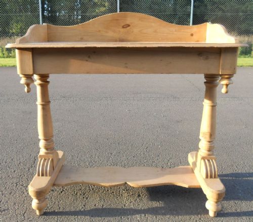 Victorian Stripped Pine Washstand Side Table