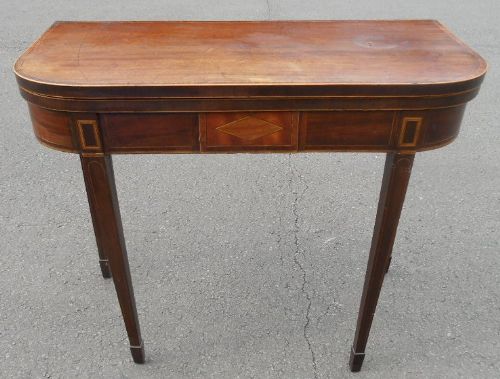 Georgian Inlaid Mahogany Card Table