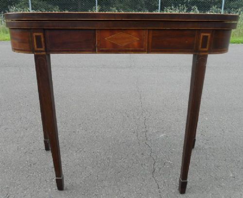 fig 1. Georgian Inlaid Mahogany Card Table