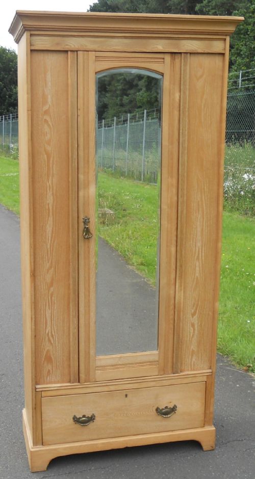 Edwardian Pine & Ash Single Hanging Wardrobe