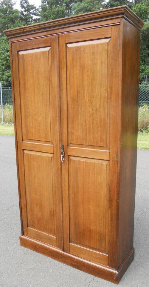 Edwardian Mahogany Two Door Narrow Hall Cupboard