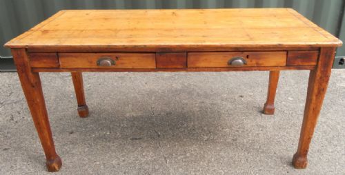 Large Victorian Pine Writing Table