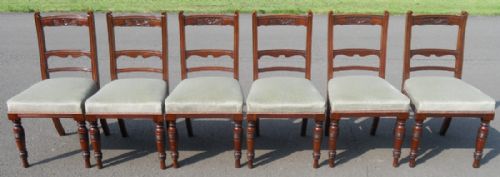 Set of Six Edwardian Mahogany Dining Chairs