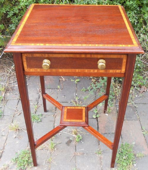 Edwardian Inlaid Mahogany Small Side Table