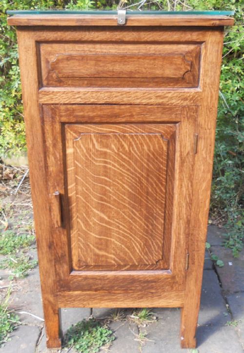 Oak Panelled Bedside Cabinet