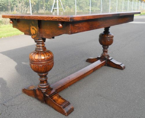 Oak Extending Refectory Dining Table to Seat Eight