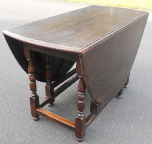 Large Oval Oak Gateleg Dining Table