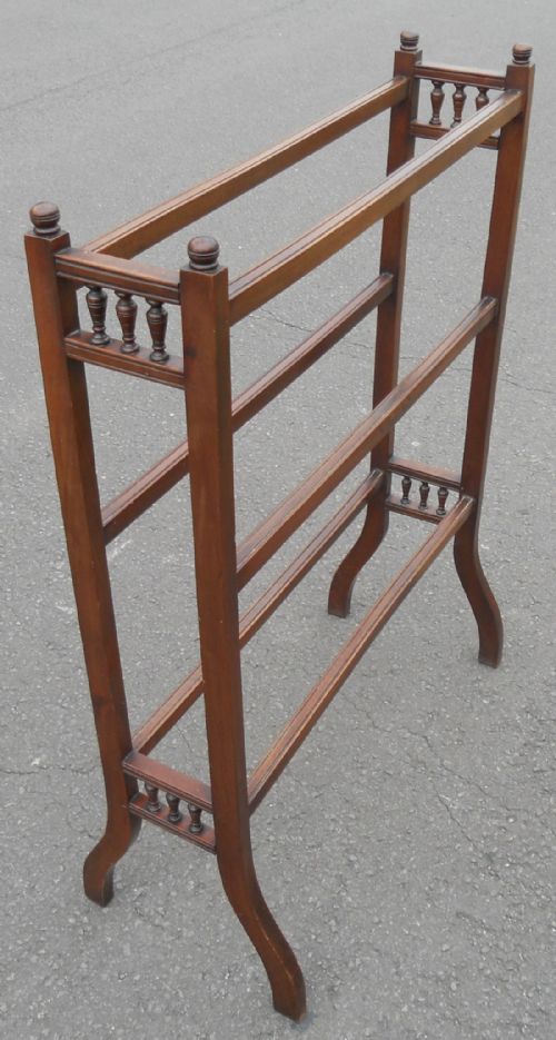 Edwardian Mahogany Towel Rail
